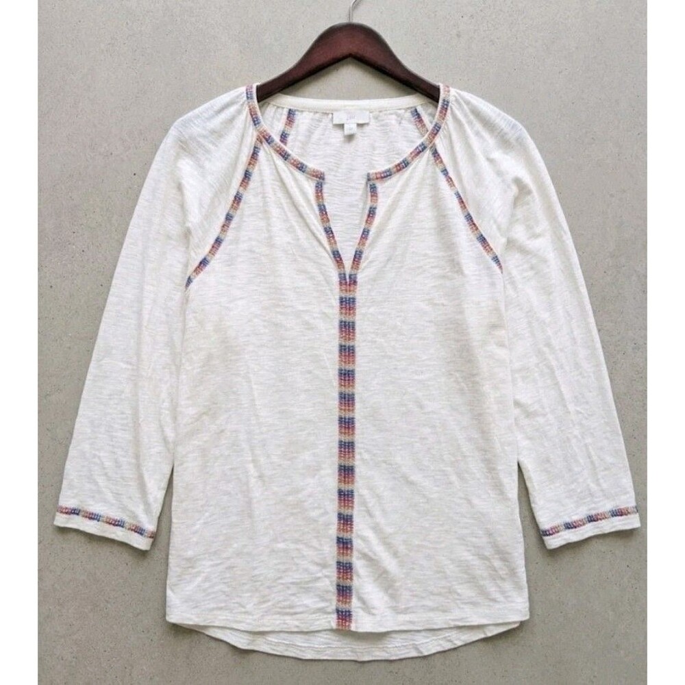J Jill Embroidered Knit Top - 2X
